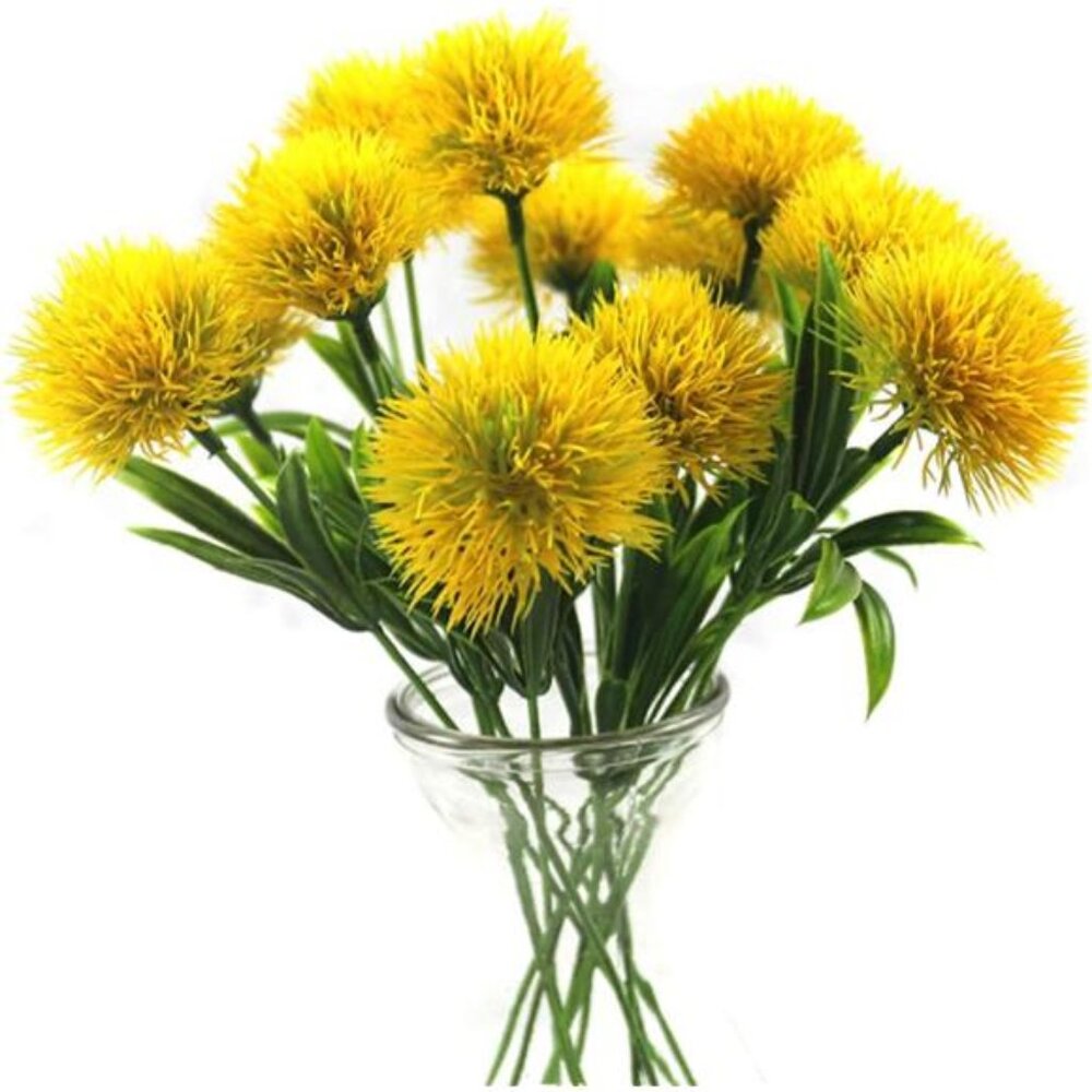 10 Pcs Dandelion Artificial Flowers Plants Bouquet Plastic Flower for Home Decor